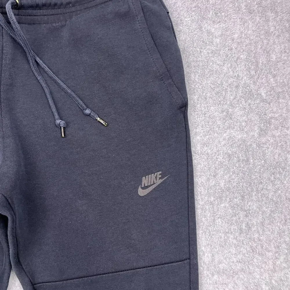 nike tech sweatpants mens medium black tapered jogger drawstring